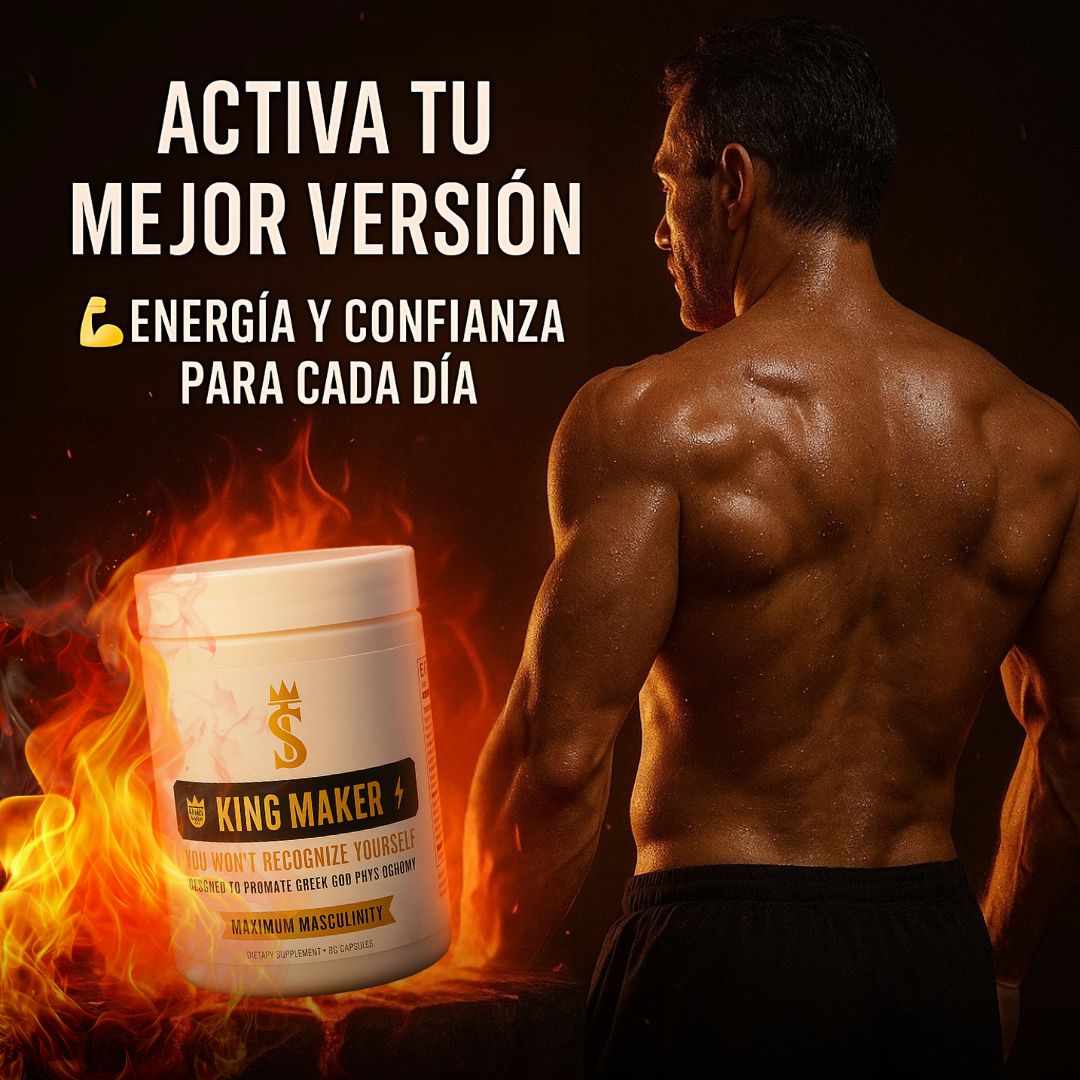 King Maker x 120 cápsulas – Tu poder masculino activado 👑