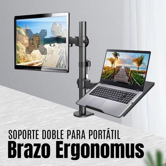 Brazo Ergonomus Para Portátil Doble